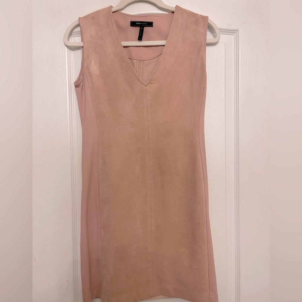 Chic BCBG Velvet Mauve Pink Dress!